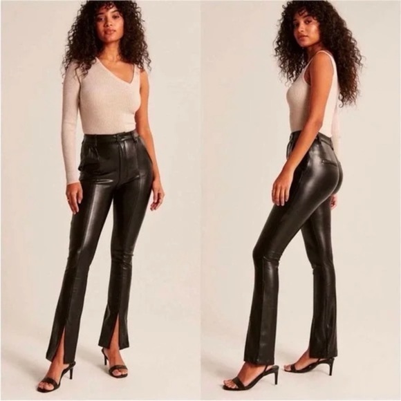 Abercrombie & Fitch Pants - Abercrombie & Fitch The Skinny Ultra High Rise Vegan Leather Pants Sz 30